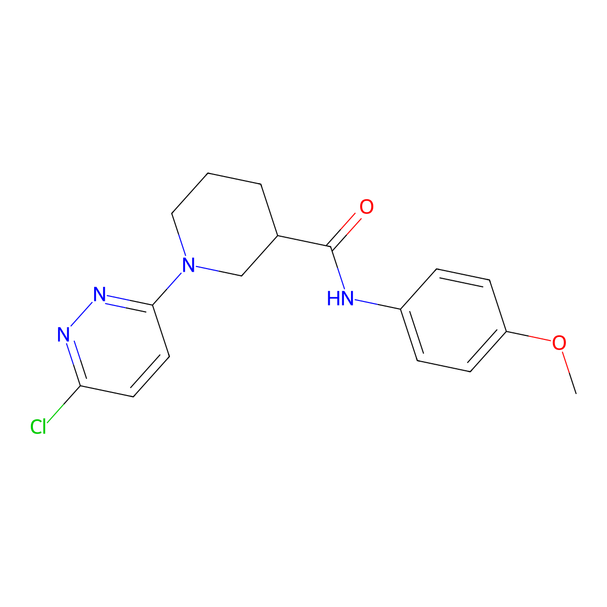 1-(6-chloropyridazin-3-yl)-N-(4-methoxyphenyl)piperidine-3-carboxamide molecular structure, CAS 1401597-49-6