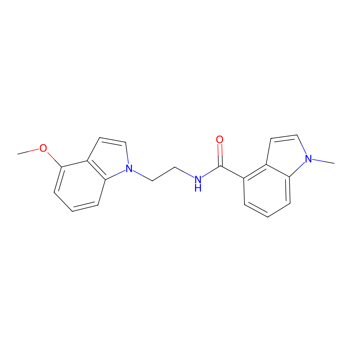 N-[2-(4-methoxy-1H-indol-1-yl)ethyl]-1-methyl-1H-indole-4-carboxamide molecular structure, CAS 1401597-88-3