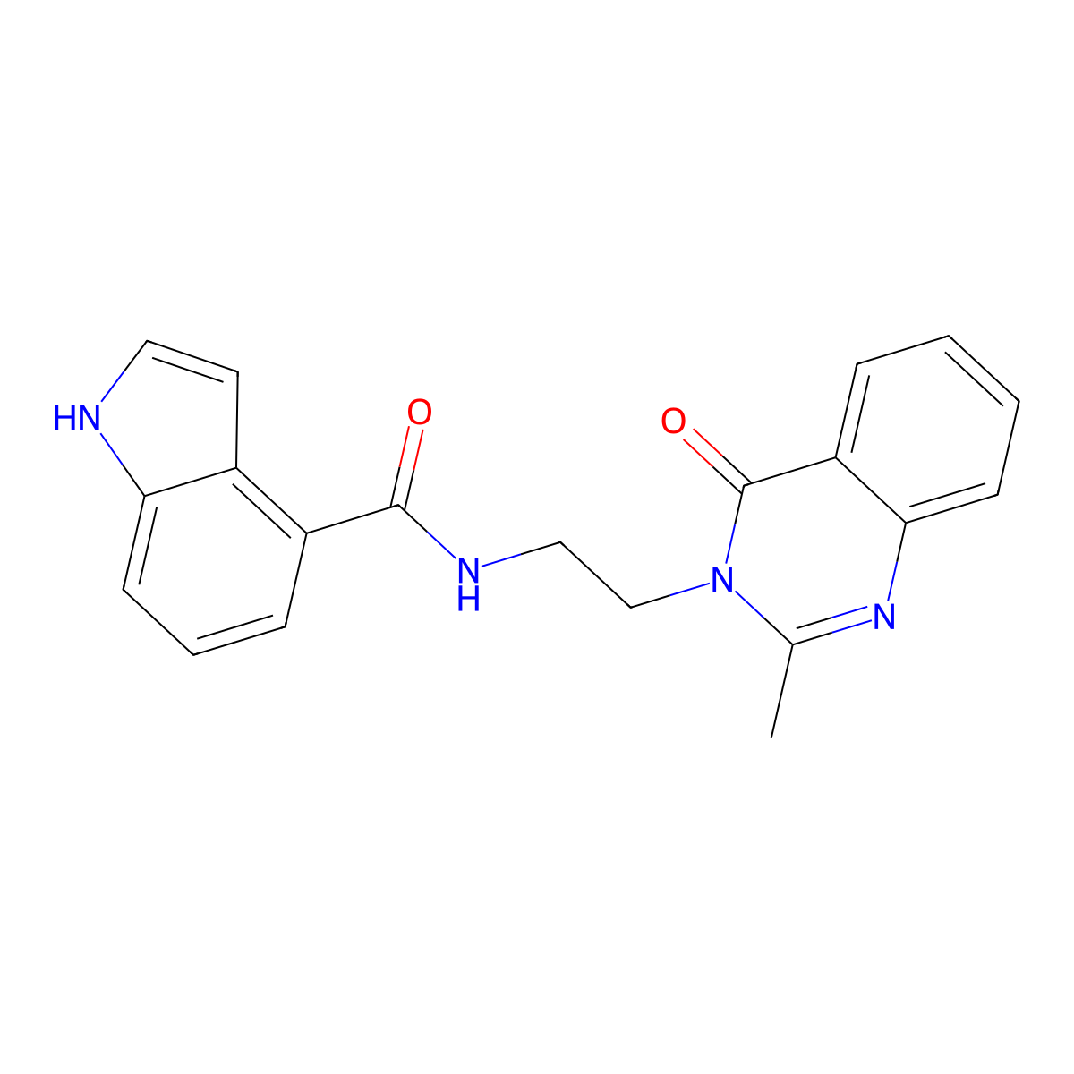 N-[2-(2-methyl-4-oxoquinazolin-3(4H)-yl)ethyl]-1H-indole-4-carboxamide molecular structure, CAS 1401598-29-5