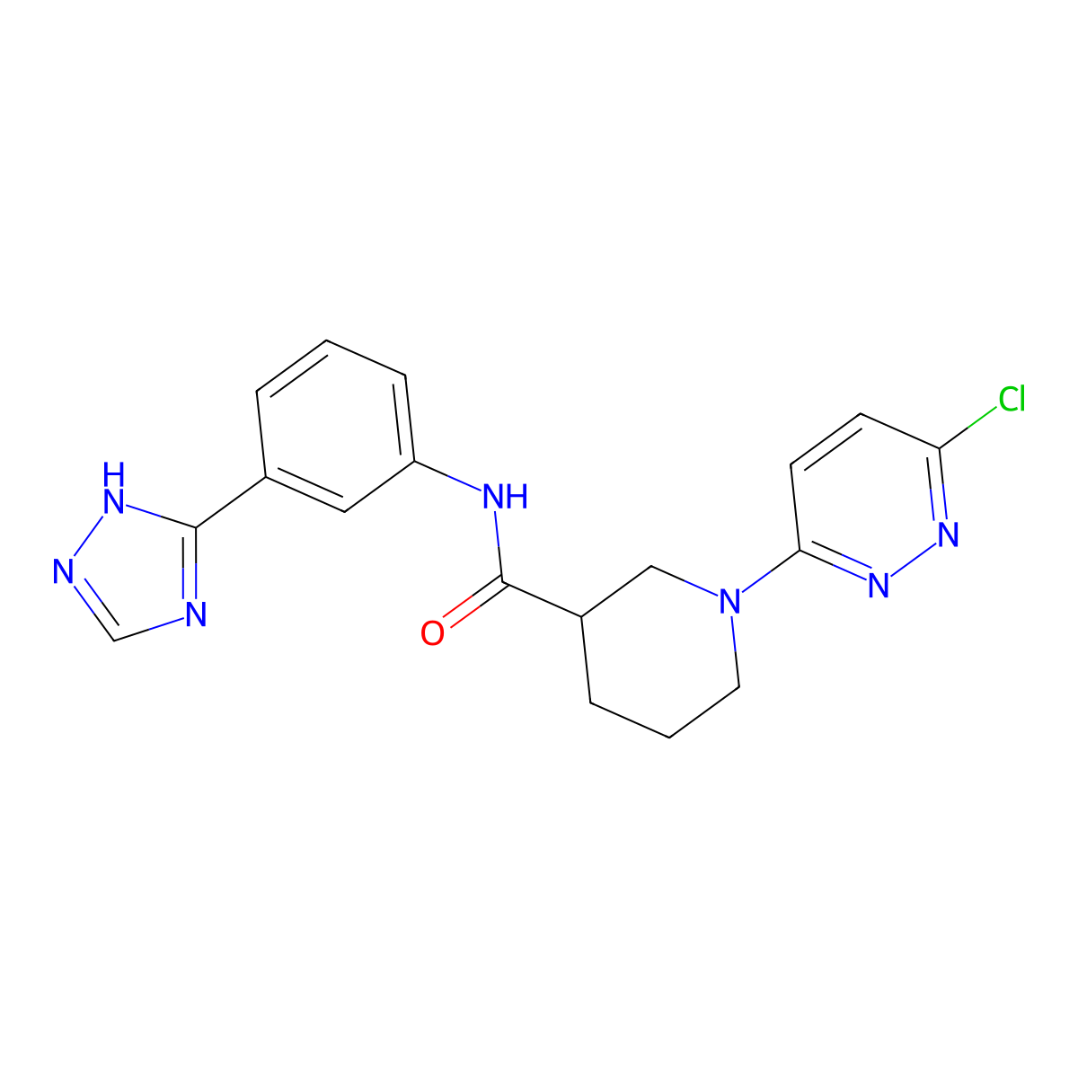 1-(6-chloropyridazin-3-yl)-N-[3-(4H-1,2,4-triazol-3-yl)phenyl]piperidine-3-carboxamide molecular structure, CAS 1401598-77-3