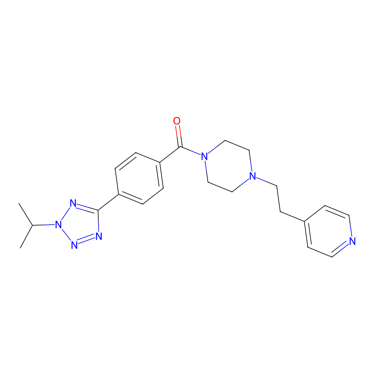 [4-(2-isopropyl-2H-1,2,3,4-tetraazol-5-yl)phenyl]{4-[2-(4-pyridyl)ethyl]piperazino}methanone molecular structure, CAS 1401599-03-8