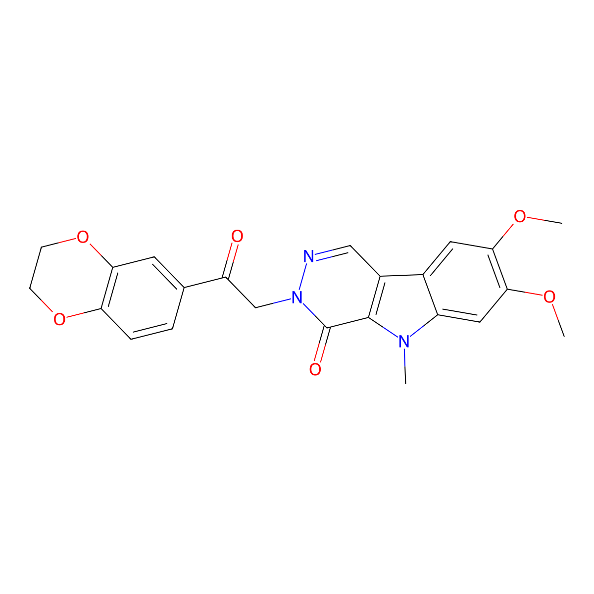 3-[2-(2,3-dihydro-1,4-benzodioxin-6-yl)-2-oxoethyl]-7,8-dimethoxy-5-methyl-3,5-dihydro-4H-pyridazino[4,5-b]indol-4-one molecular structure, CAS 1401599-73-2