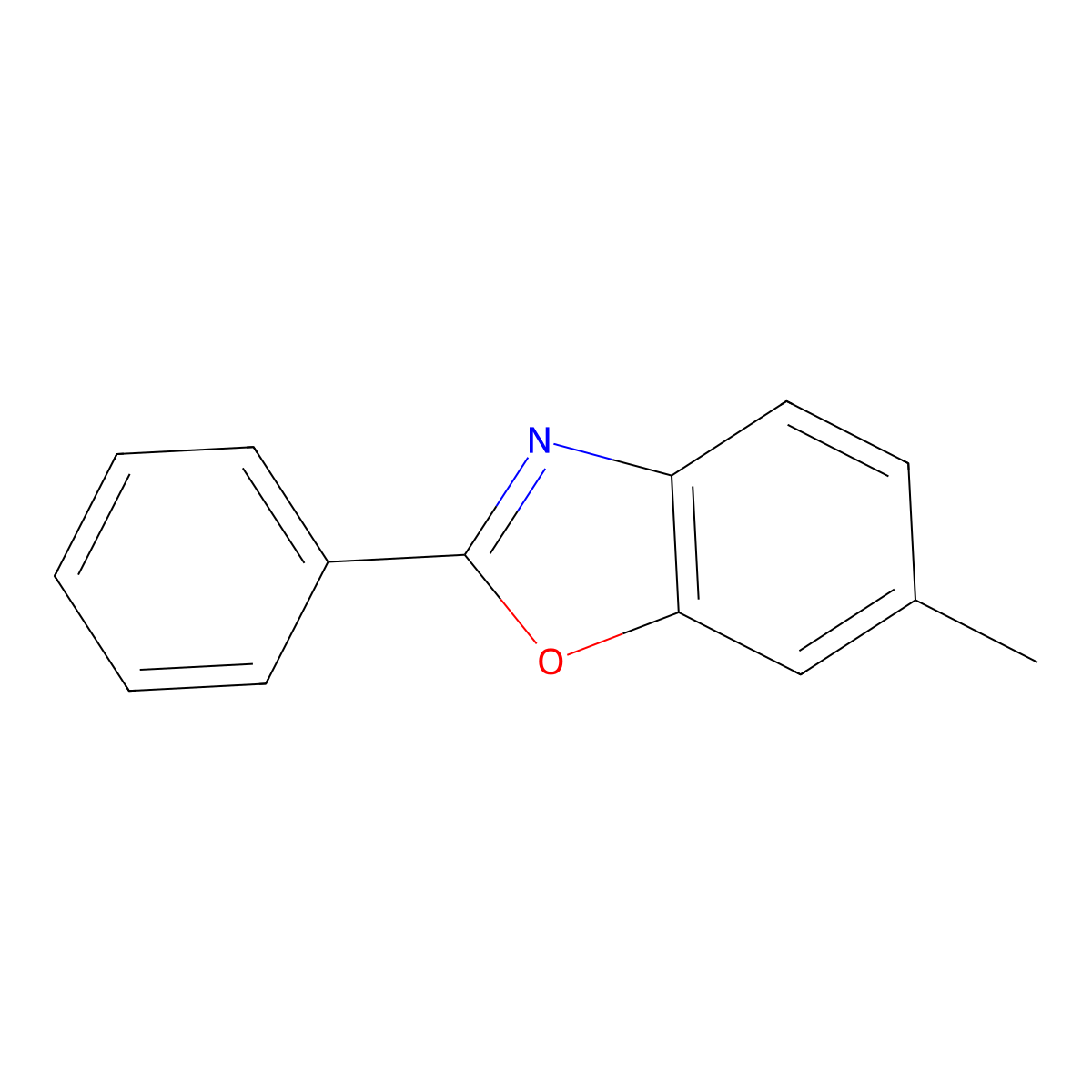6-Methyl-2-phenyl-1,3-benzoxazole molecular structure, CAS 14016-00-3