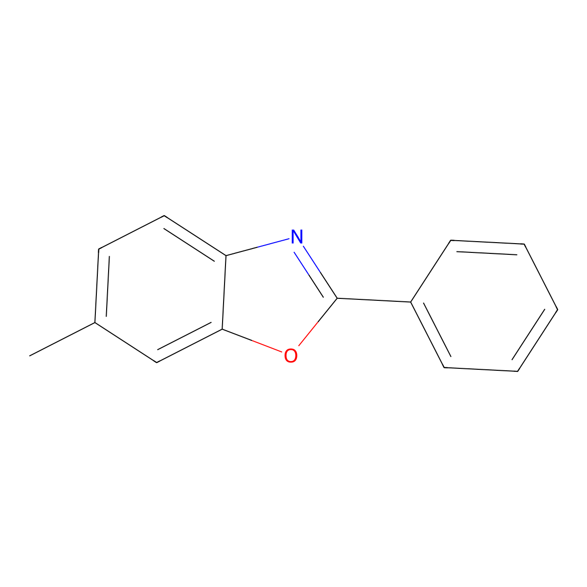 6-Methyl-2-phenyl-1,3-benzoxazole molecular structure, CAS 14016-00-3