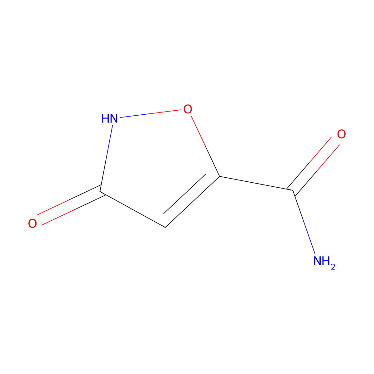 3-Hydroxyisoxazole-5-carboxamide molecular structure, CAS 14016-01-4