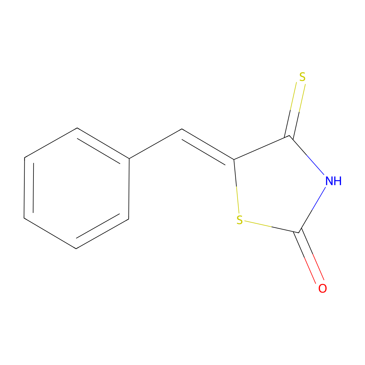 5-Benzylidene-4-sulfanylidene-1,3-thiazolidin-2-one molecular structure, CAS 14016-49-0