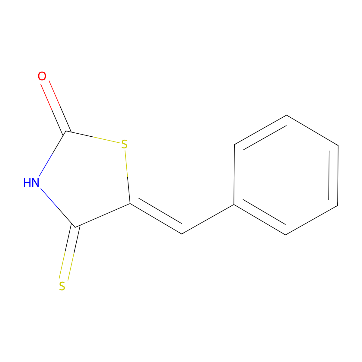 5-Benzylidene-4-sulfanylidene-1,3-thiazolidin-2-one molecular structure, CAS 14016-49-0