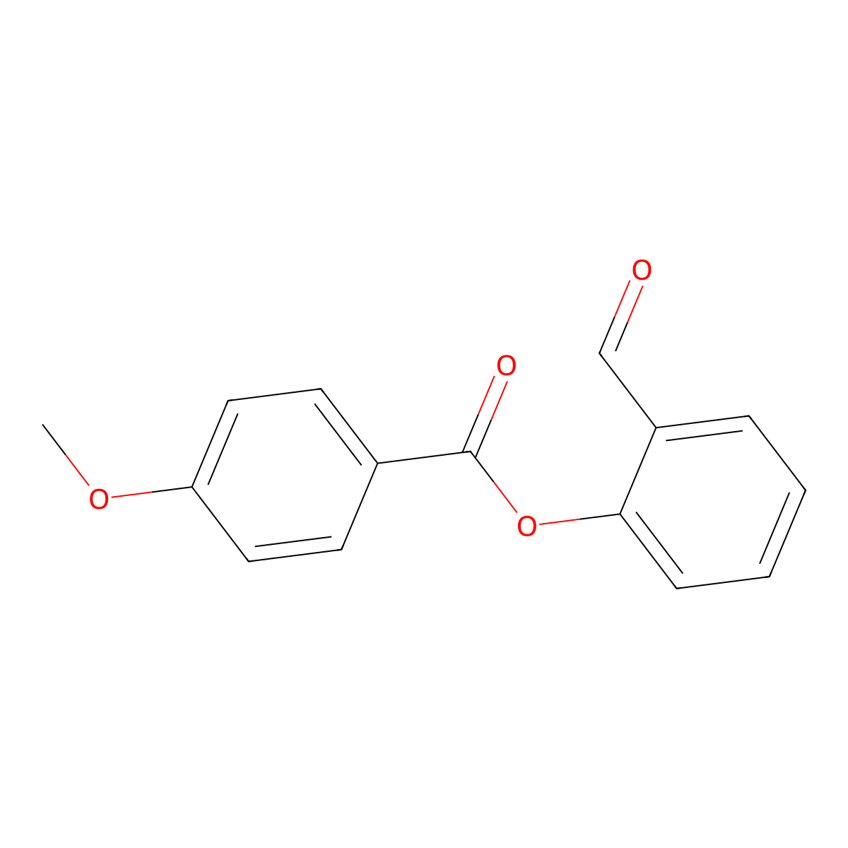 2-Formylphenyl 4-methoxybenzoate molecular structure, CAS 140160-04-9