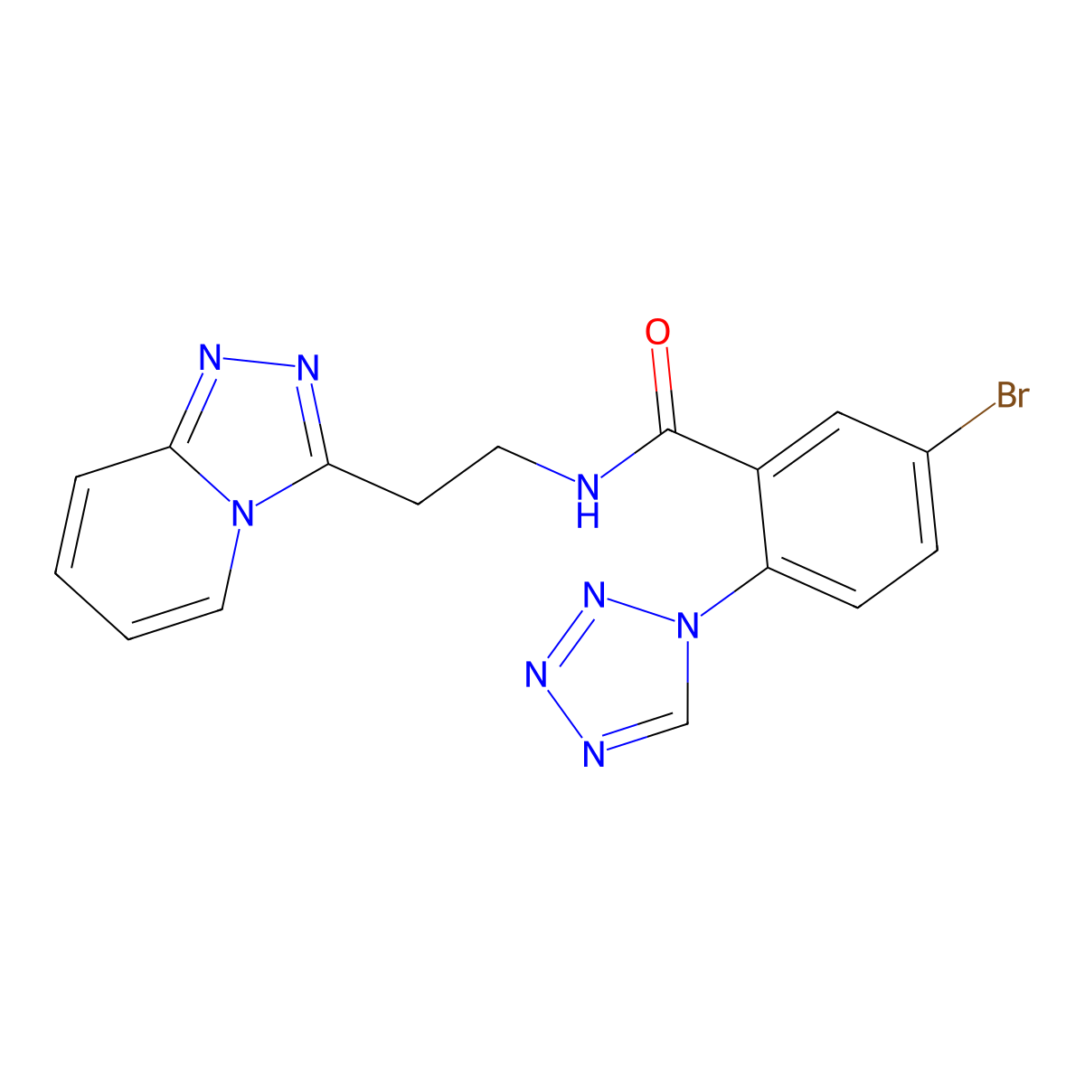 C16H13BrN8O molecular structure, CAS 1401600-29-0