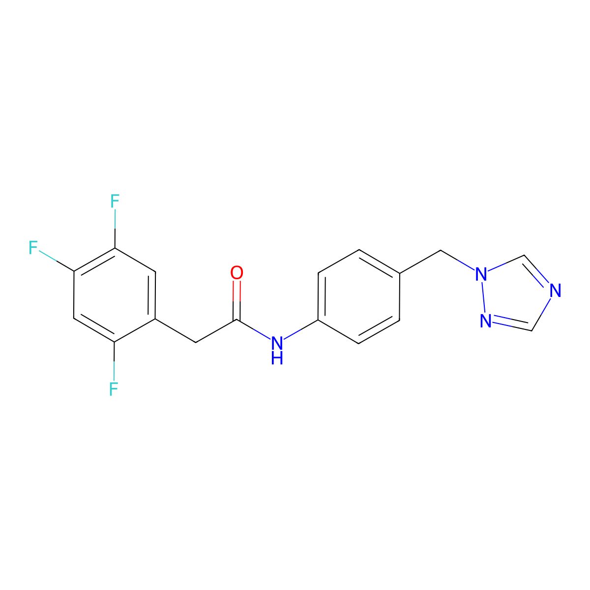 N-[4-(1H-1,2,4-triazol-1-ylmethyl)phenyl]-2-(2,4,5-trifluorophenyl)acetamide molecular structure, CAS 1401600-45-0