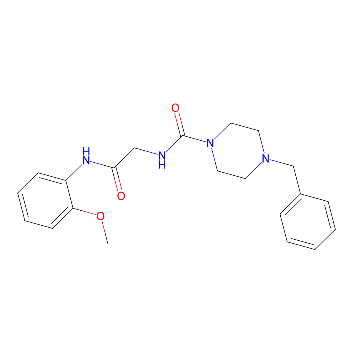 4-benzyl-N-{2-[(2-methoxyphenyl)amino]-2-oxoethyl}piperazine-1-carboxamide molecular structure, CAS 1401600-49-4
