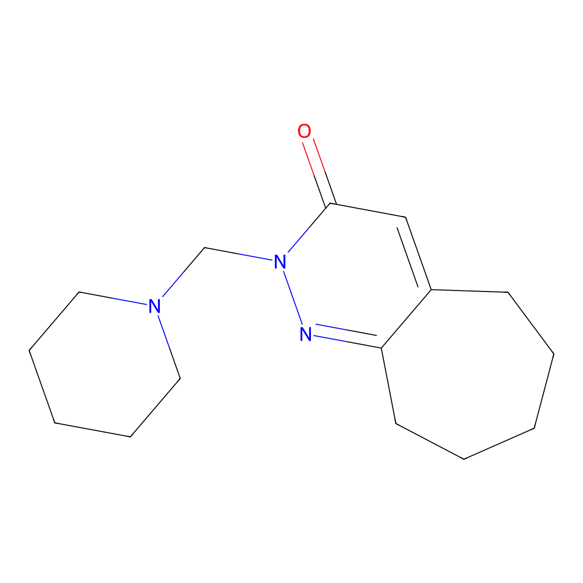 2-(piperidin-1-ylmethyl)-2,5,6,7,8,9-hexahydro-3H-cyclohepta[c]pyridazin-3-one molecular structure, CAS 1401601-94-2