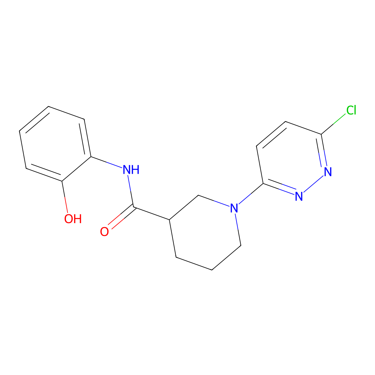 1-(6-chloropyridazin-3-yl)-N-(2-hydroxyphenyl)piperidine-3-carboxamide molecular structure, CAS 1401602-25-2