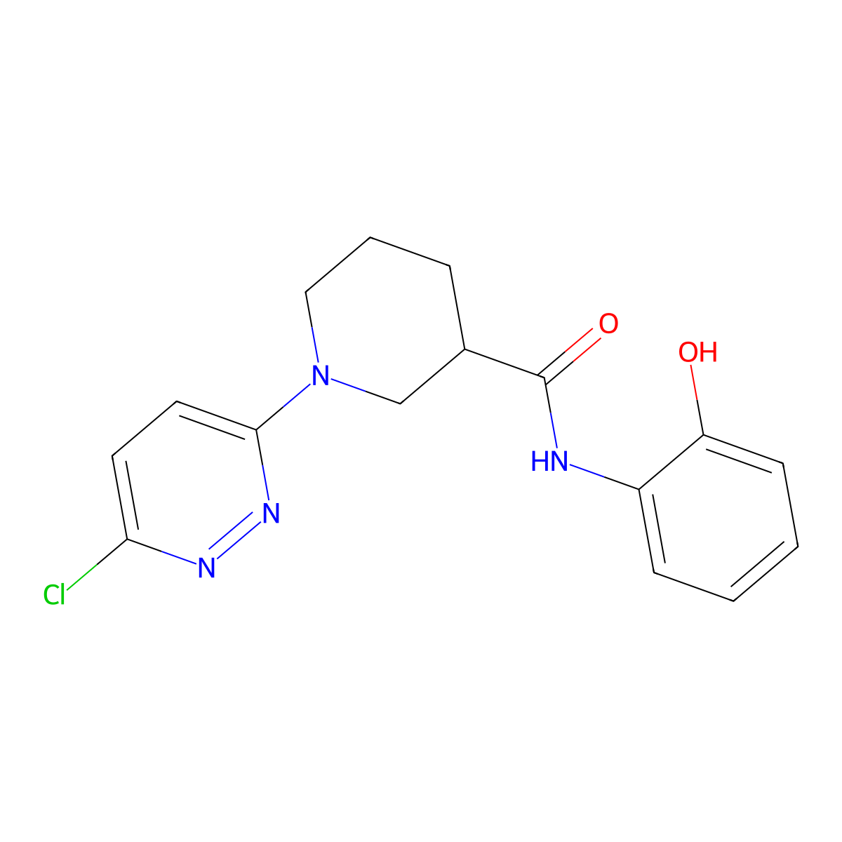 1-(6-chloropyridazin-3-yl)-N-(2-hydroxyphenyl)piperidine-3-carboxamide molecular structure, CAS 1401602-25-2