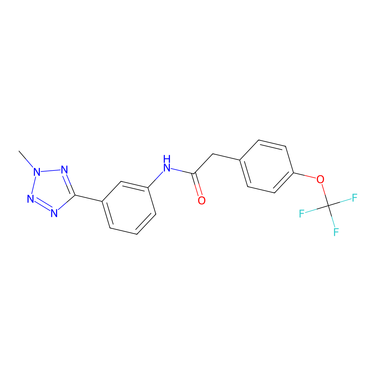 N-[3-(2-methyl-2H-tetrazol-5-yl)phenyl]-2-[4-(trifluoromethoxy)phenyl]acetamide molecular structure, CAS 1401602-50-3
