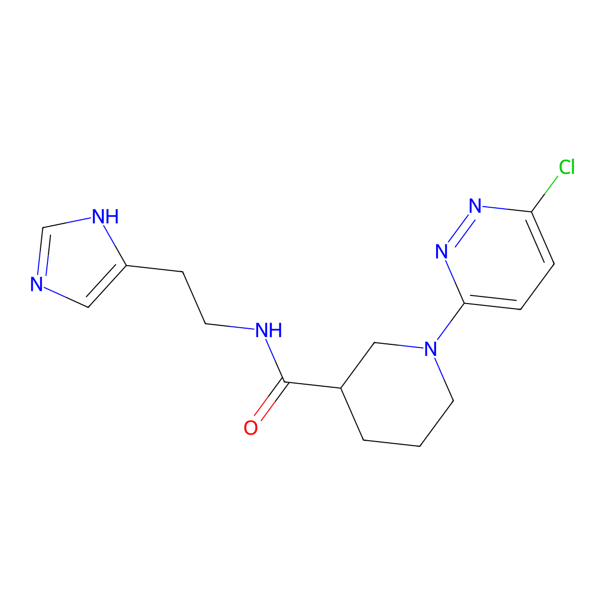 1-(6-chloropyridazin-3-yl)-N-[2-(1H-imidazol-5-yl)ethyl]piperidine-3-carboxamide molecular structure, CAS 1401602-70-7