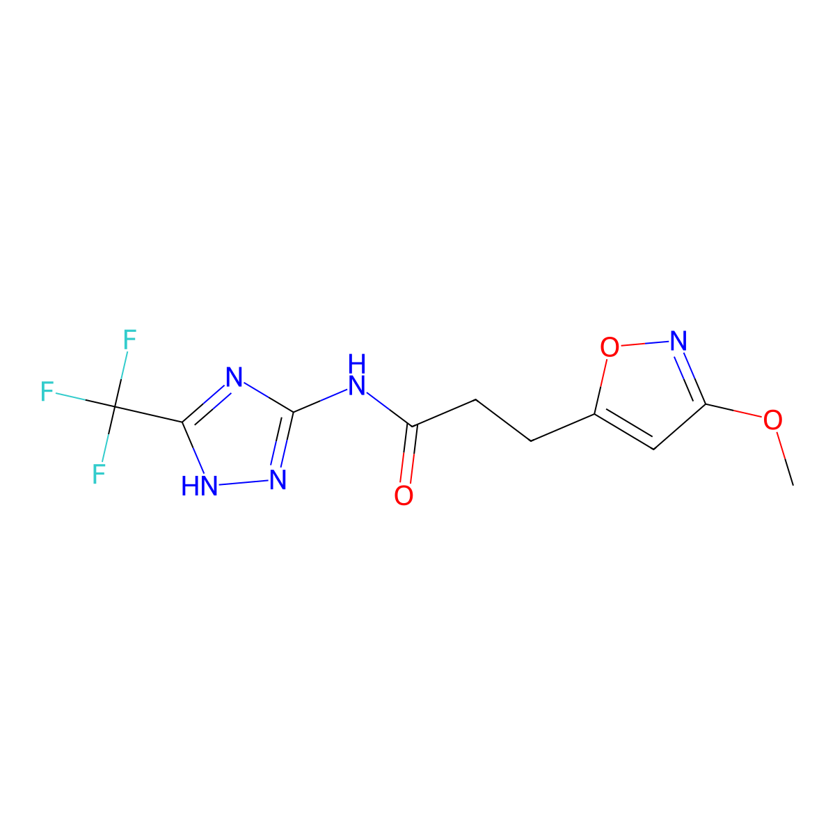 C10H10F3N5O3 molecular structure, CAS 1401602-79-6