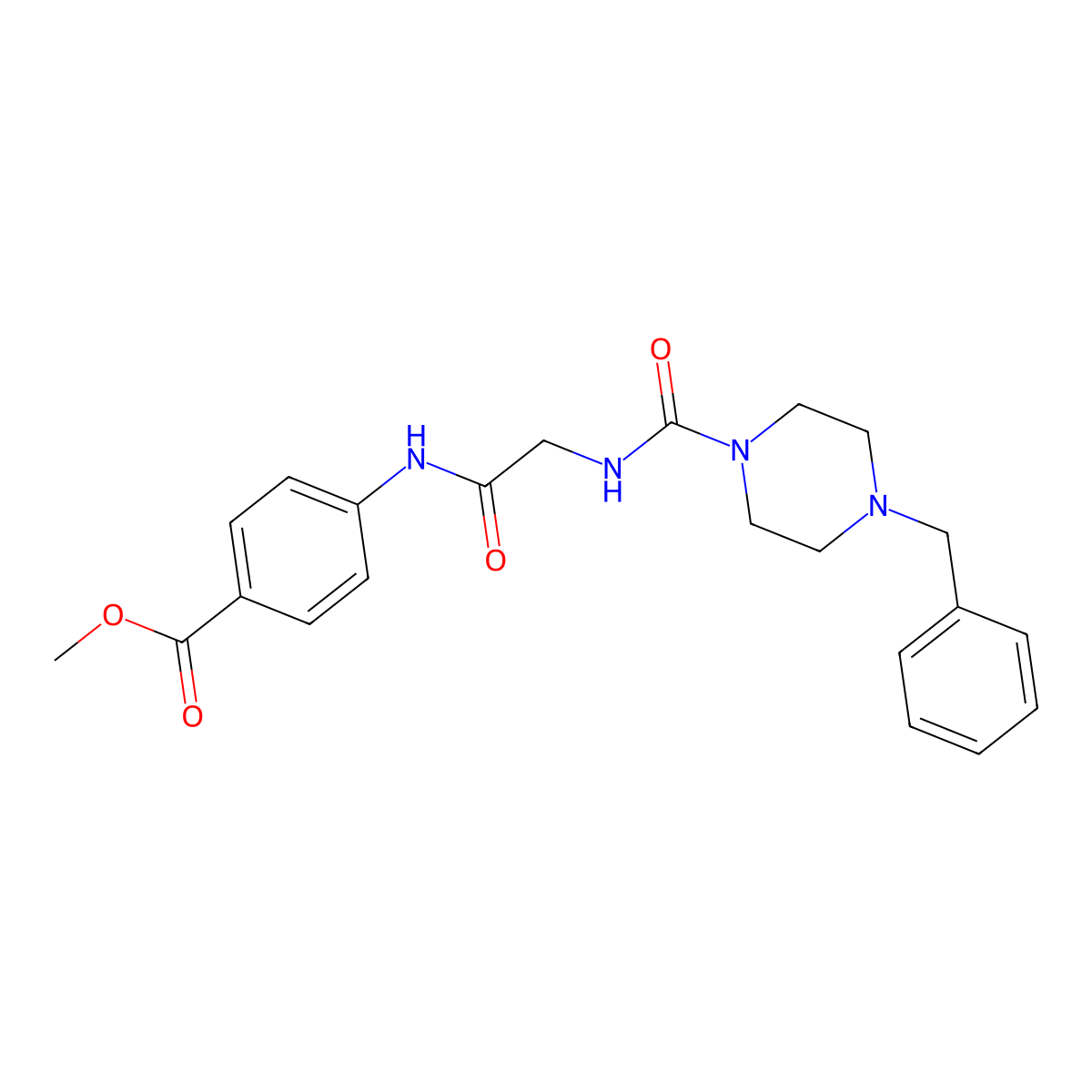methyl 4-({N-[(4-benzylpiperazin-1-yl)carbonyl]glycyl}amino)benzoate molecular structure, CAS 1401602-90-1