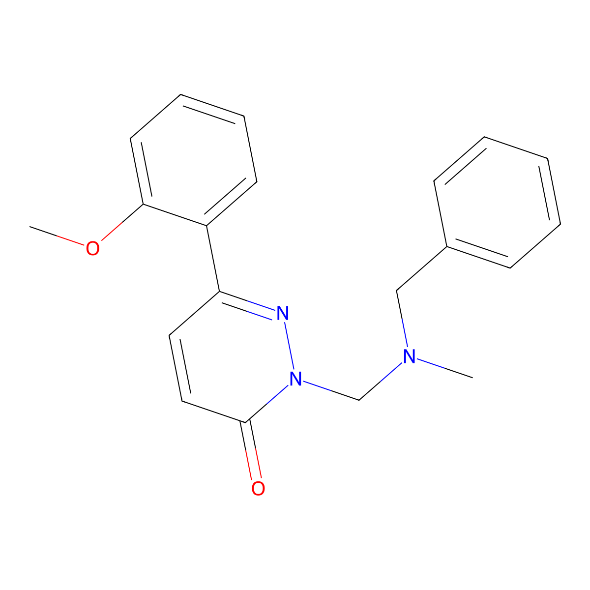 2-{[benzyl(methyl)amino]methyl}-6-(2-methoxyphenyl)pyridazin-3(2H)-one molecular structure, CAS 1401602-97-8