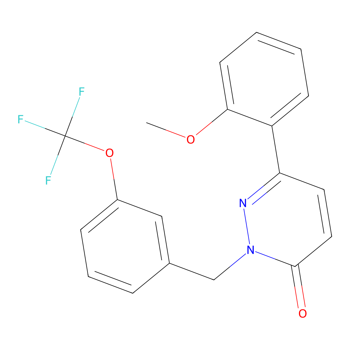 6-(2-methoxyphenyl)-2-[3-(trifluoromethoxy)benzyl]-3(2H)-pyridazinone molecular structure, CAS 1401603-67-5