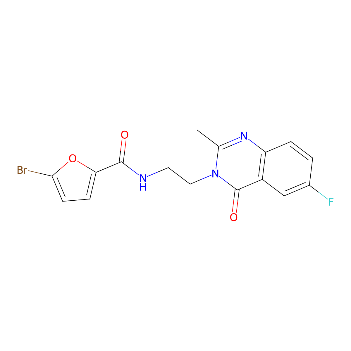 5-bromo-N-[2-(6-fluoro-2-methyl-4-oxoquinazolin-3(4H)-yl)ethyl]furan-2-carboxamide molecular structure, CAS 1401603-69-7