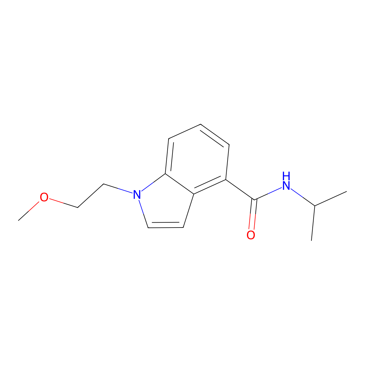 1-(2-methoxyethyl)-N-(propan-2-yl)-1H-indole-4-carboxamide molecular structure, CAS 1401603-74-4