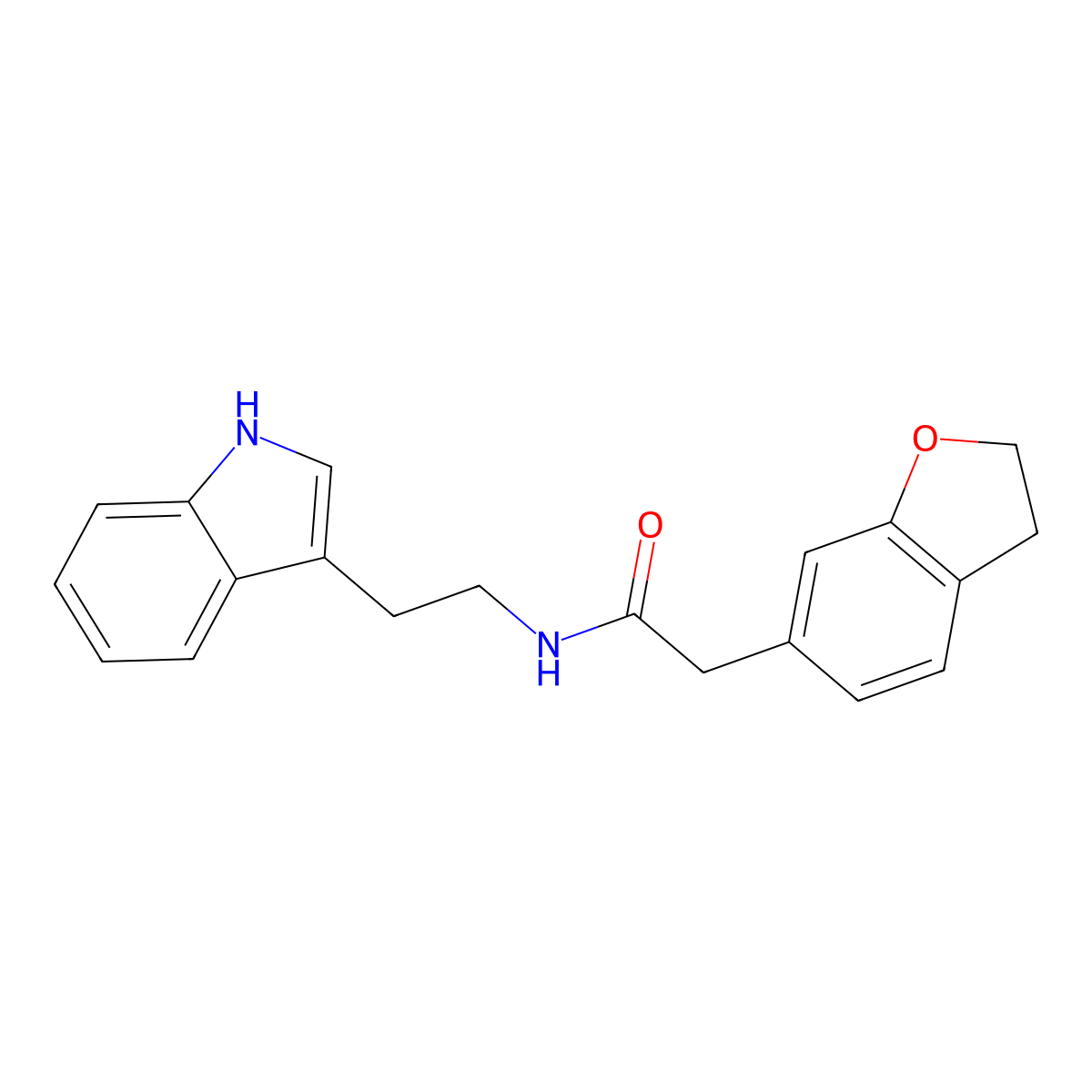 2-(2,3-dihydro-1-benzofuran-6-yl)-N-[2-(1H-indol-3-yl)ethyl]acetamide molecular structure, CAS 1401604-66-7