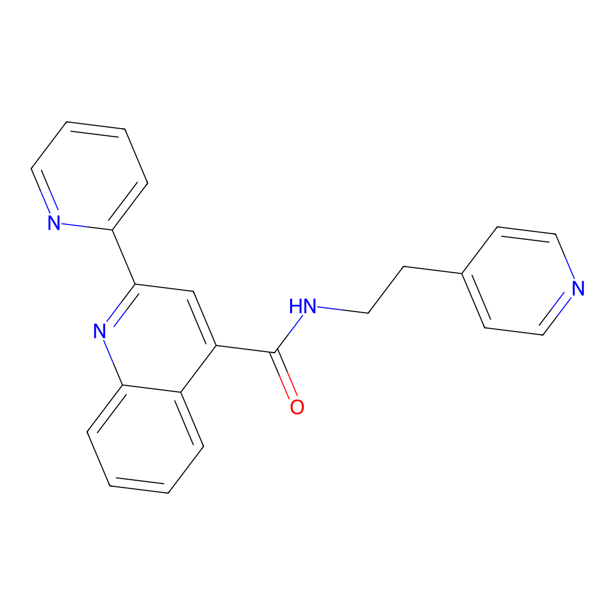 2-(pyridin-2-yl)-N-[2-(pyridin-4-yl)ethyl]quinoline-4-carboxamide molecular structure, CAS 1401605-66-0