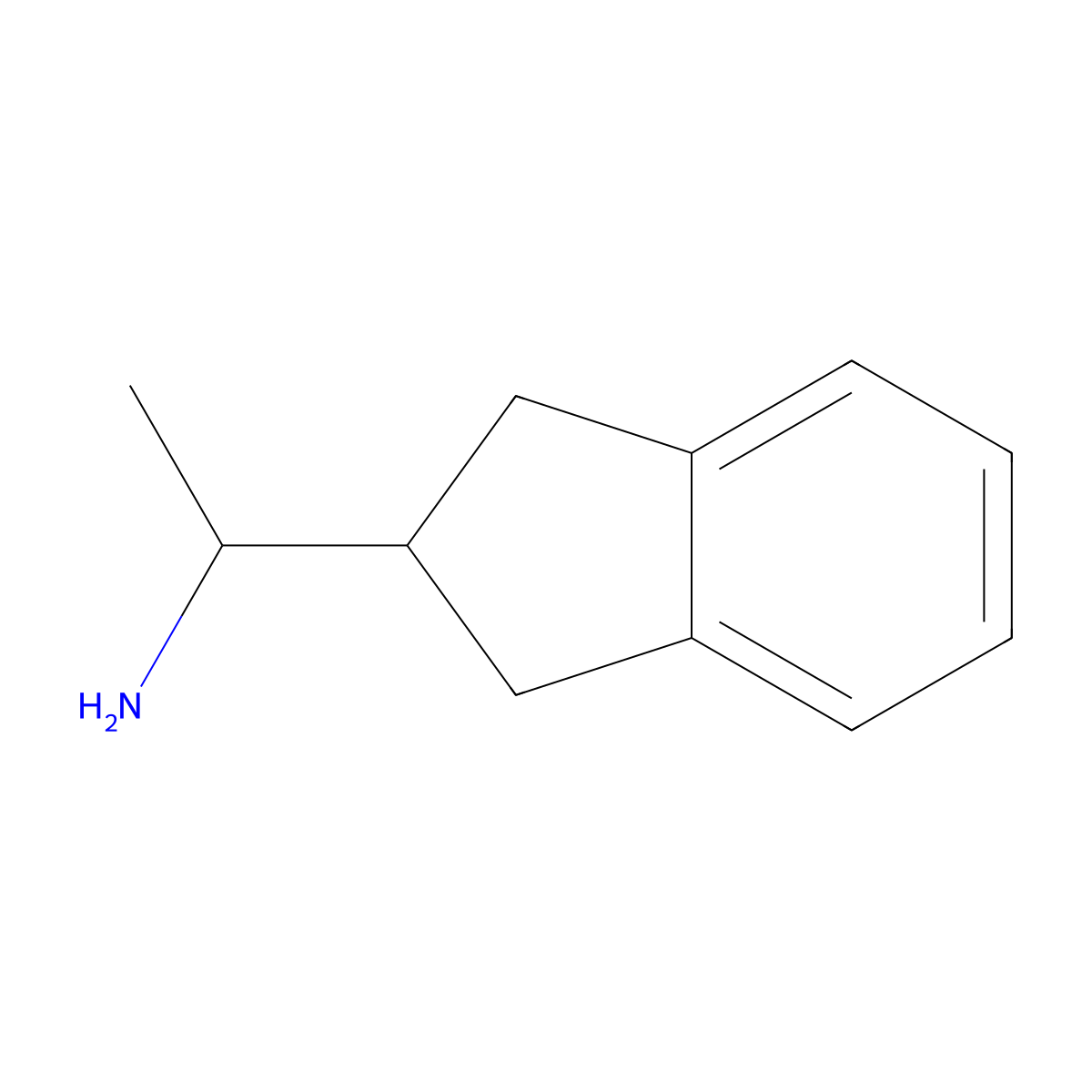 1-(2,3-dihydro-1H-inden-2-yl)ethan-1-amine molecular structure, CAS 1401619-24-6