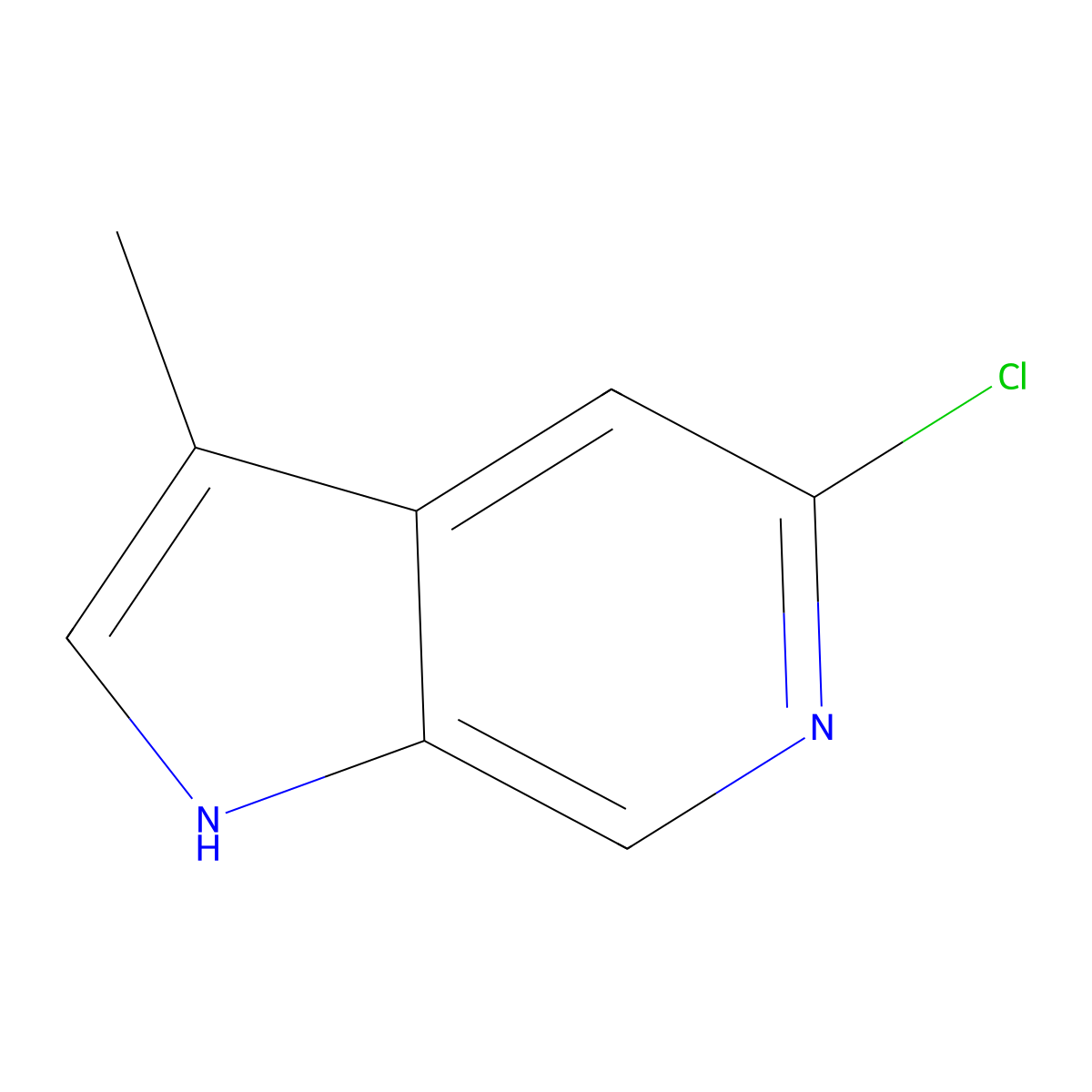 5-chloro-3-methyl-1H-pyrrolo[2,3-c]pyridine molecular structure, CAS 1401621-45-1