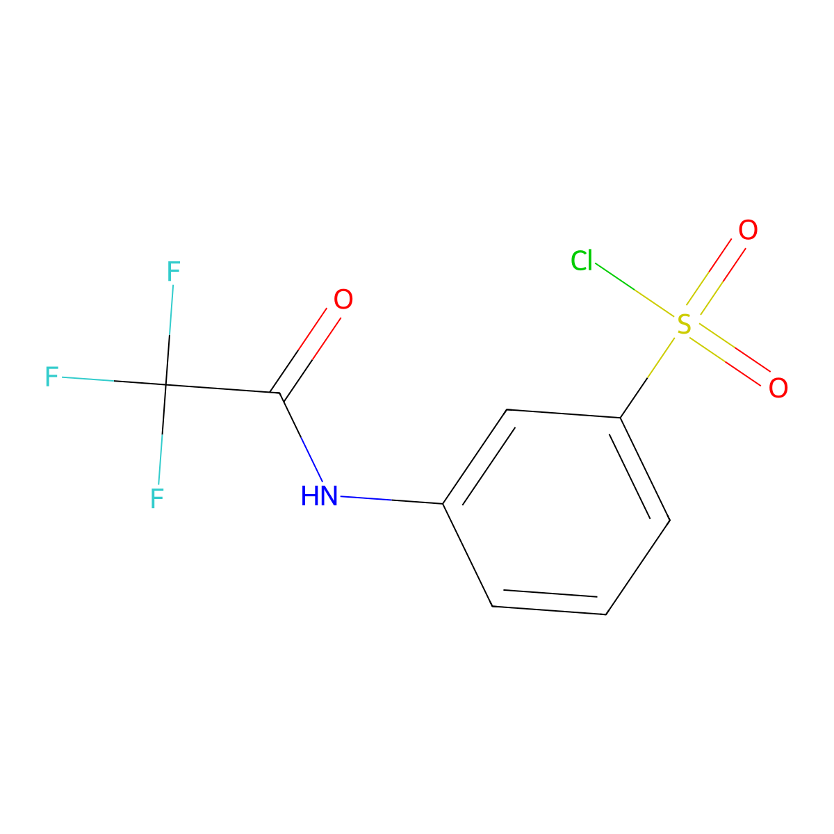 3-(Trifluoroacetamido)benzene-1-sulfonyl chloride molecular structure, CAS 1401621-47-3