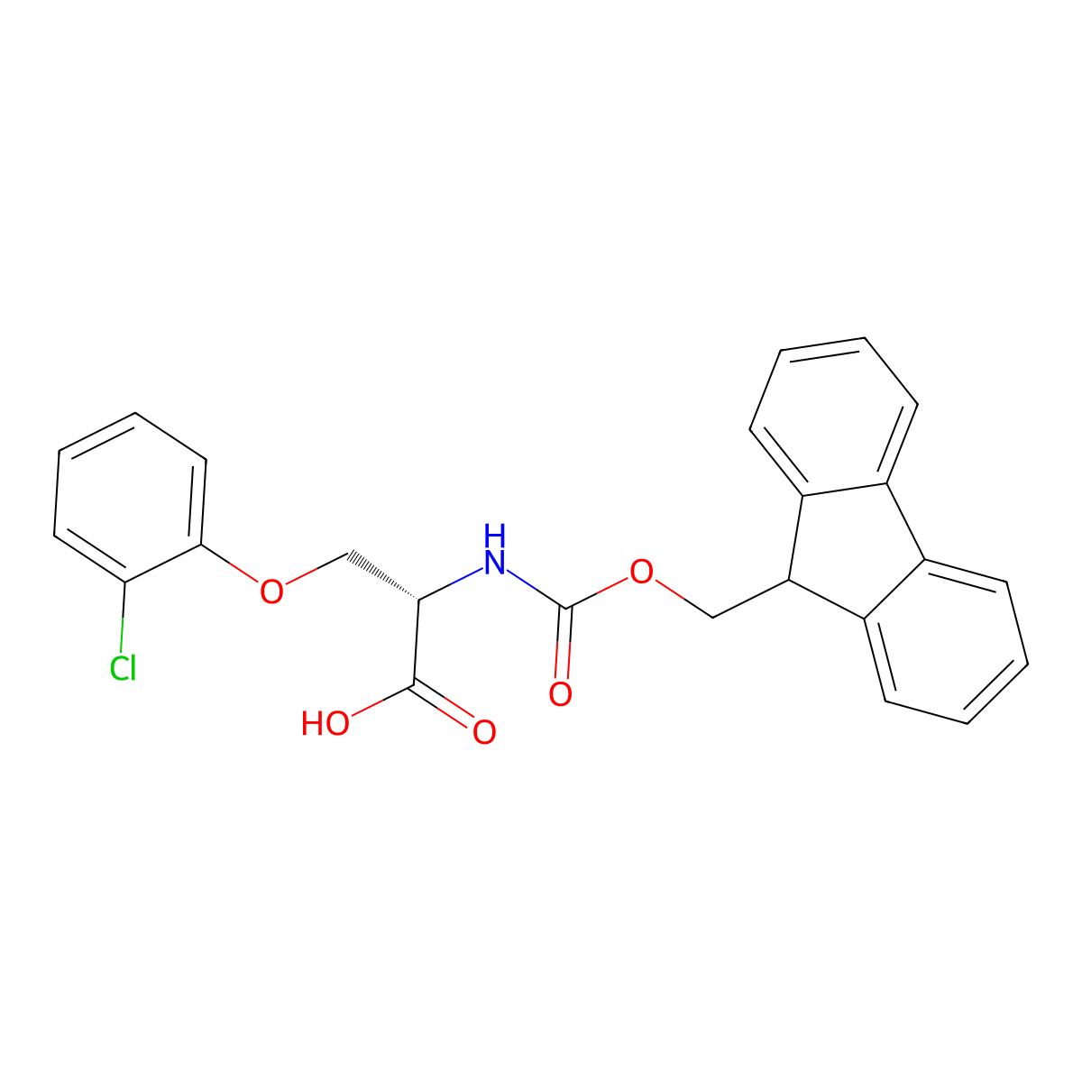 Fmoc-Ser(O-(2-chlorophenyl))-OH molecular structure, CAS 1401662-79-0