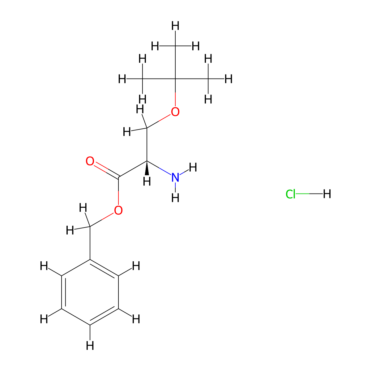 H-Ser(tBu)-OBzl.HCl molecular structure, CAS 1401668-21-0