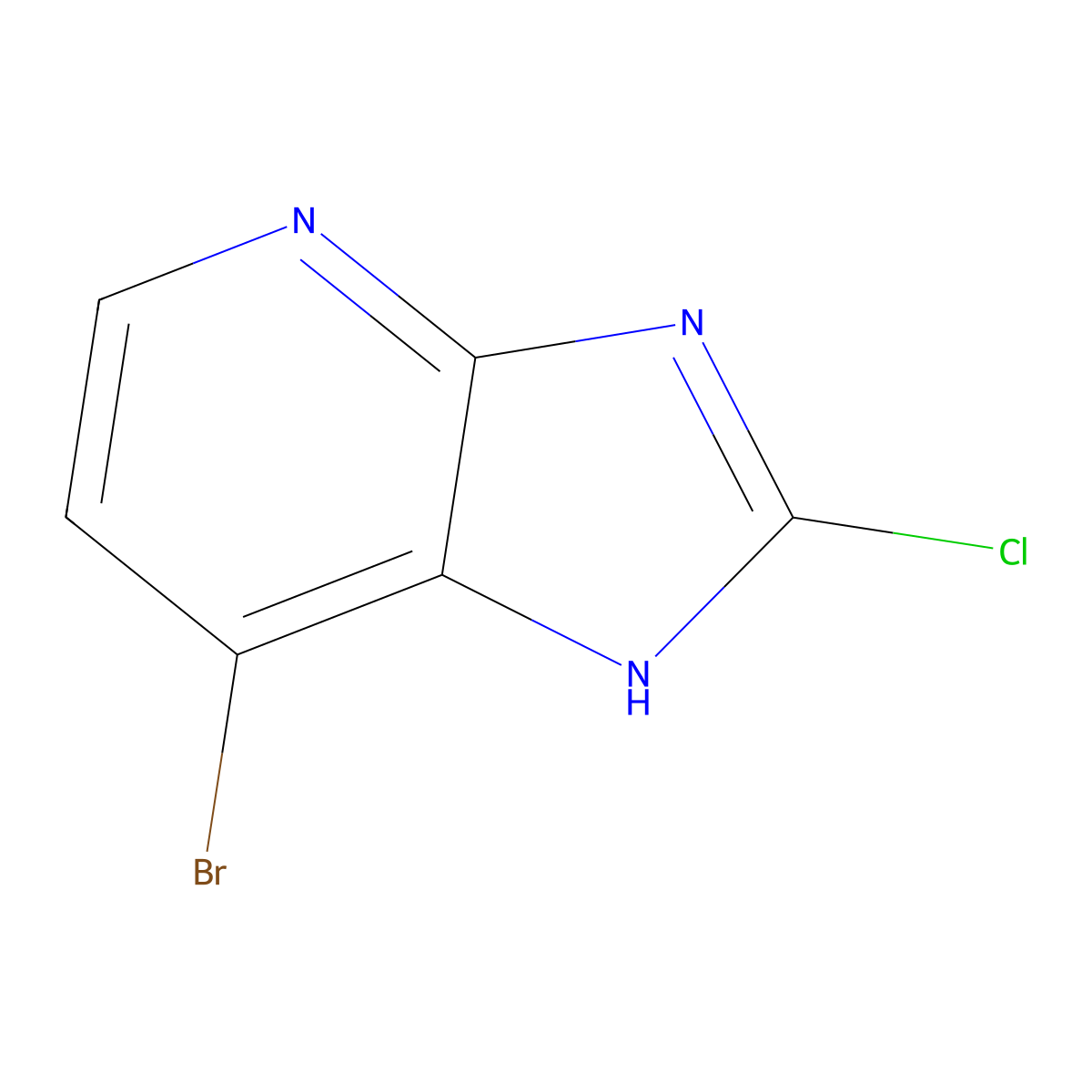 7-Bromo-2-chloro-3H-imidazo[4,5-b]pyridine molecular structure, CAS 1401687-52-2