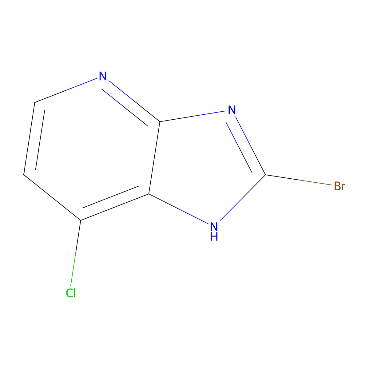 2-Bromo-7-chloro-3H-imidazo(4,5-b)pyridine molecular structure, CAS 1401687-53-3