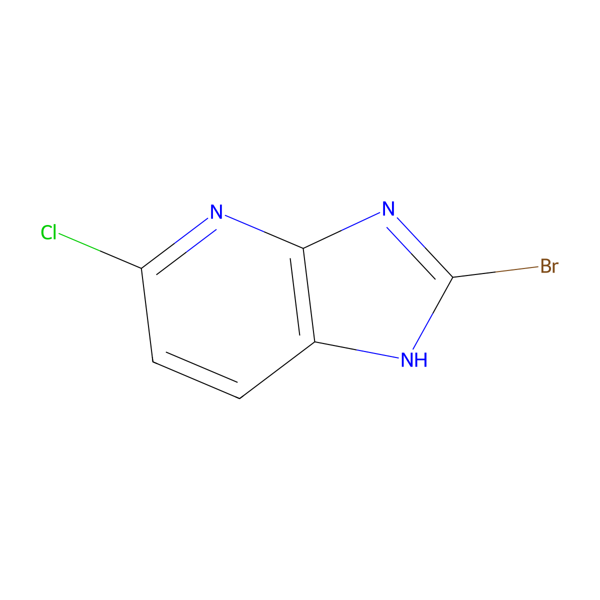 2-Bromo-5-chloro-3H-imidazo[4,5-b]pyridine molecular structure, CAS 1401687-54-4