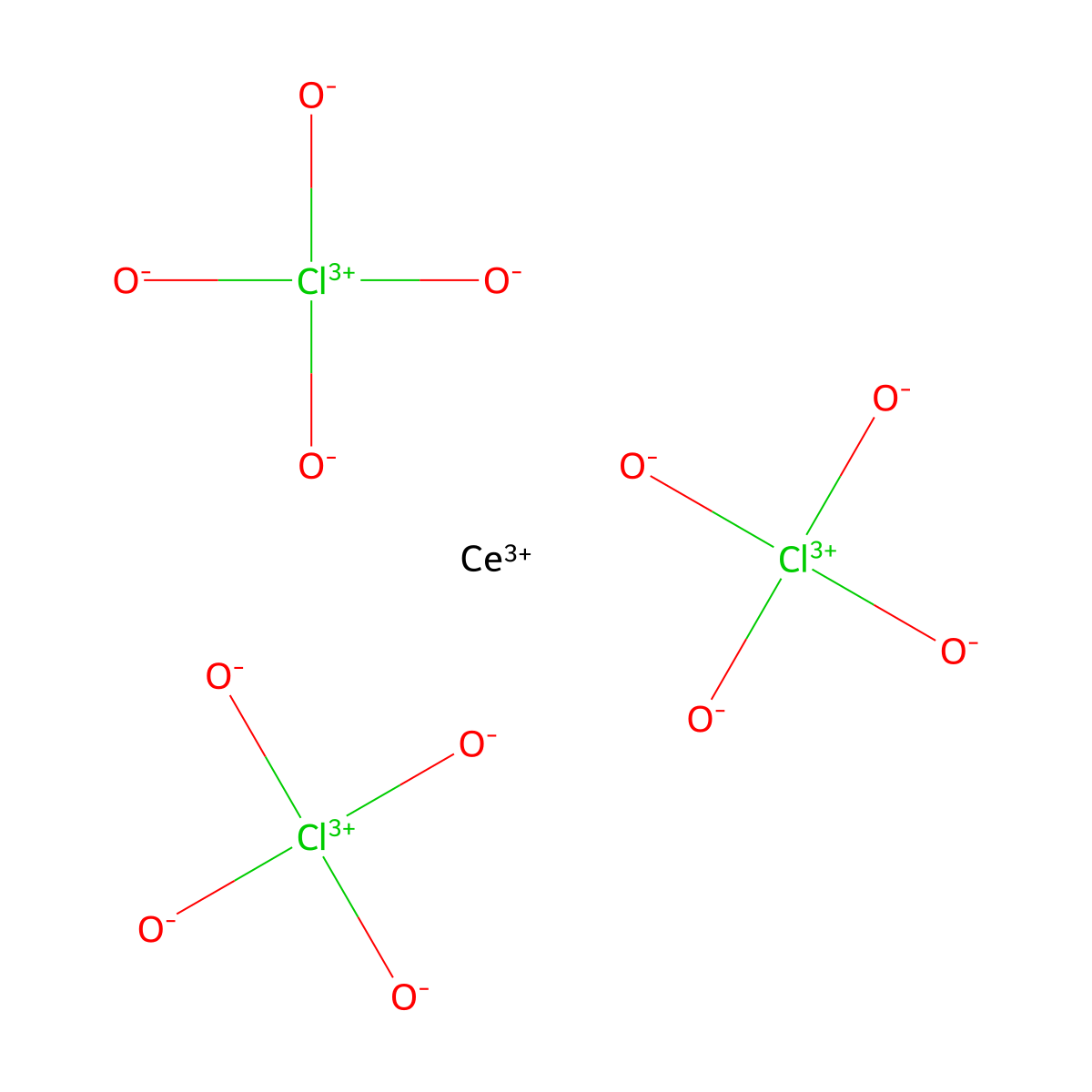 Perchloric acid, cerium(3+) salt (3:1) molecular structure, CAS 14017-47-1