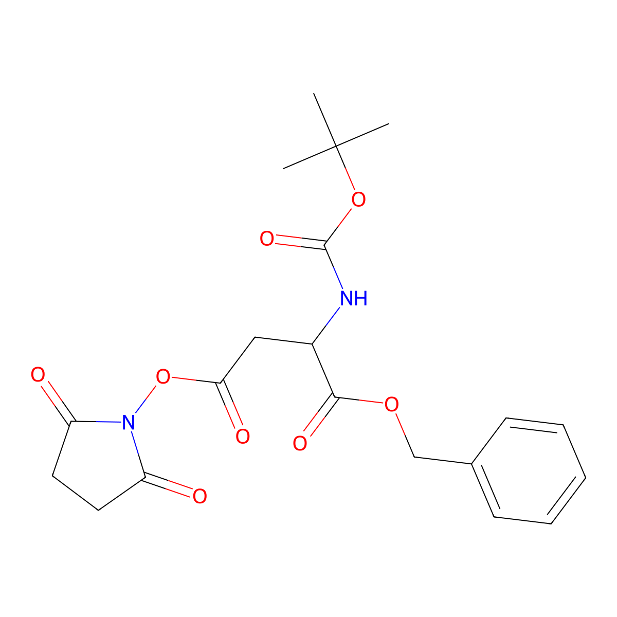 Boc-asp(osu)-obzl molecular structure, CAS 140171-25-1