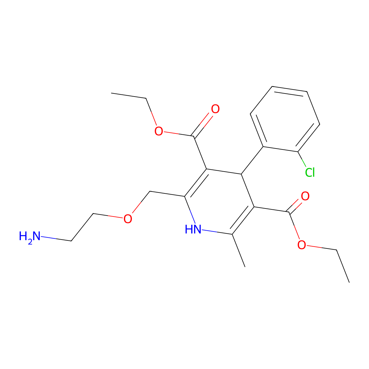 Amlodipine besilate impurity E molecular structure, CAS 140171-65-9