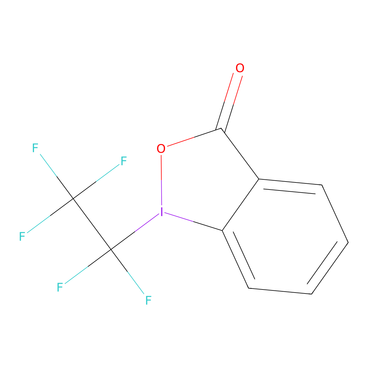 1-(1,1,2,2,2-pentafluoroethyl)-3H-1lambda3,2-benziodaoxol-3-one molecular structure, CAS 1401714-42-8
