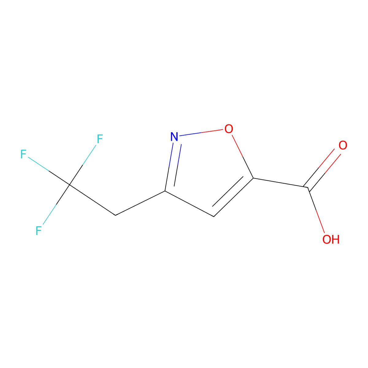 3-(2,2,2-Trifluoro-ethyl)-isoxazole-5-carboxylic acid molecular structure, CAS 1401727-19-2