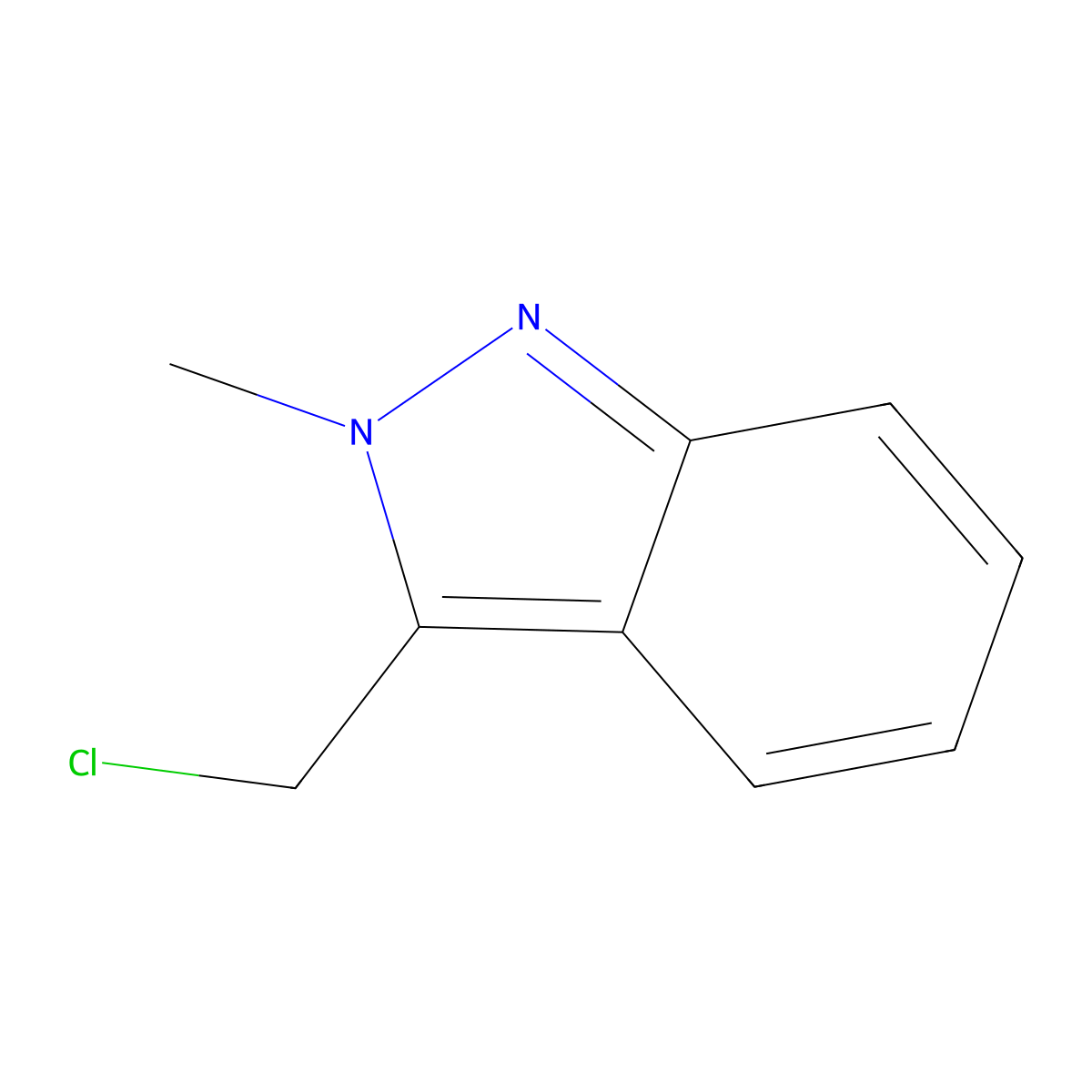 3-(chloromethyl)-2-methyl-2H-indazole molecular structure, CAS 1401734-91-5