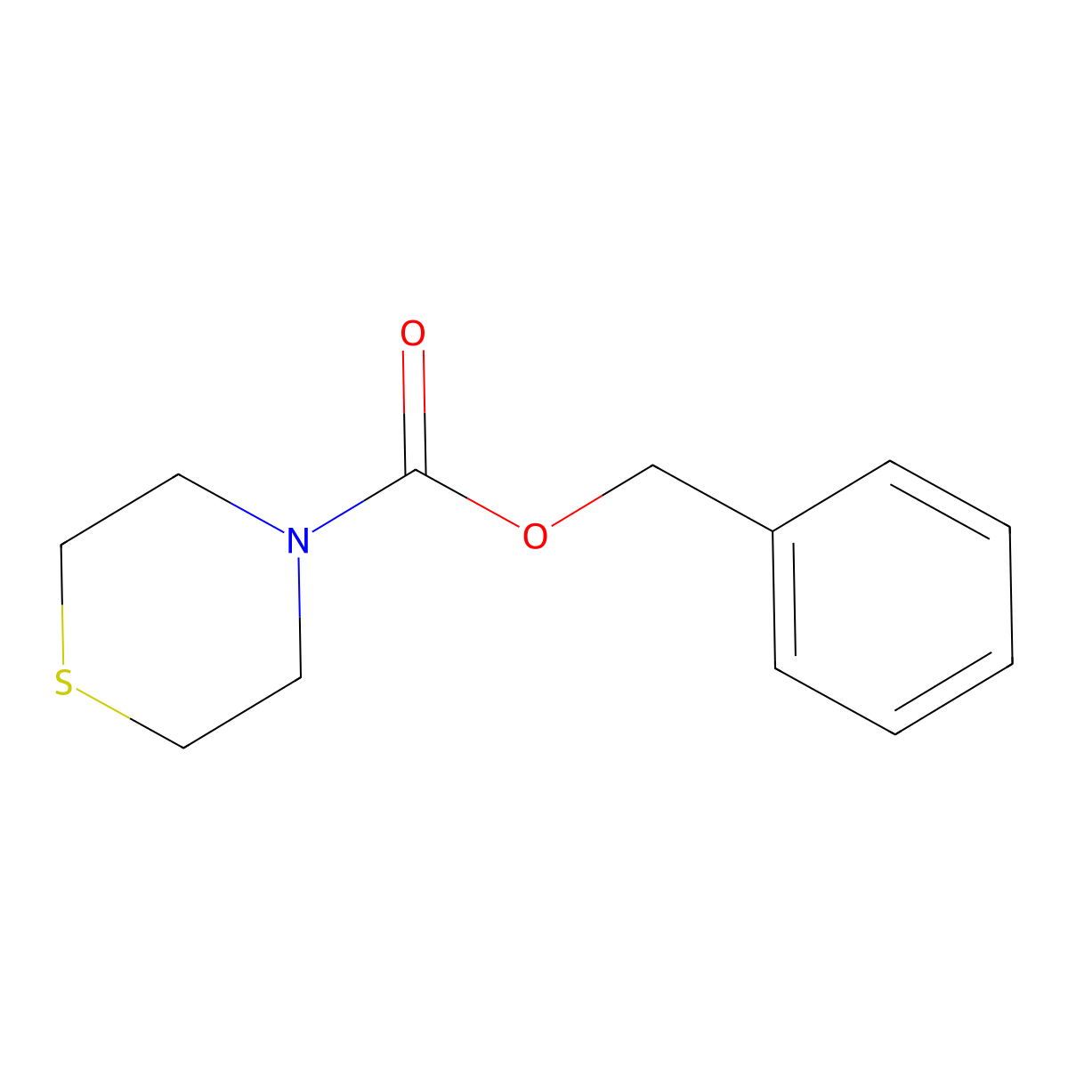 Benzyl thiomorpholine-4-carboxylate molecular structure, CAS 140174-13-6