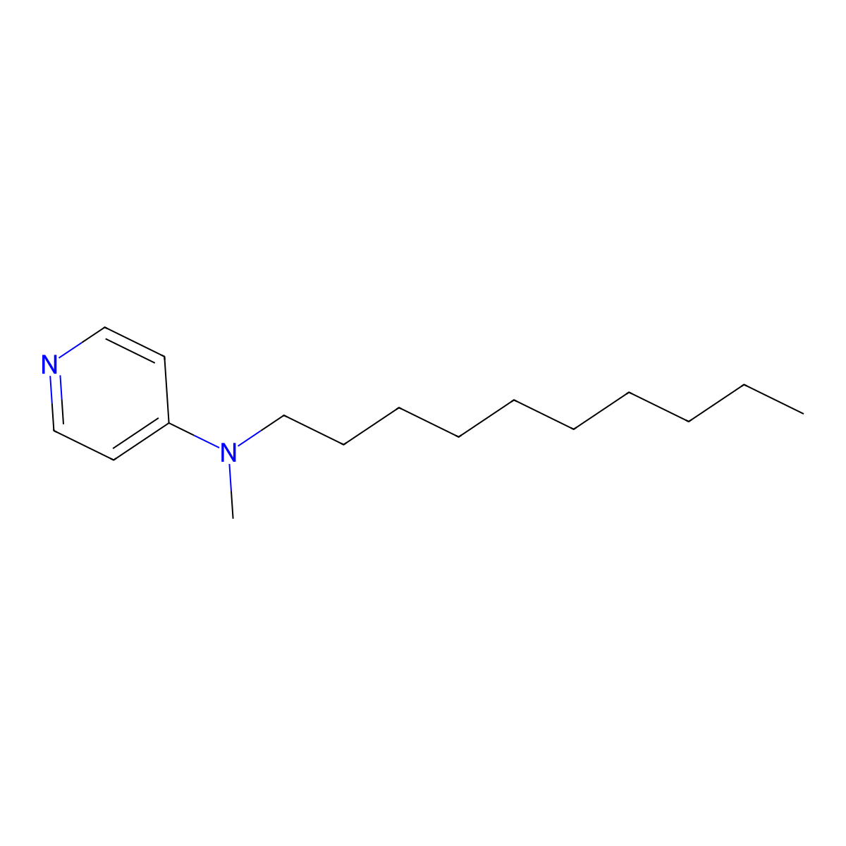 N-Decyl-N-methylpyridin-4-amine molecular structure, CAS 140177-00-0