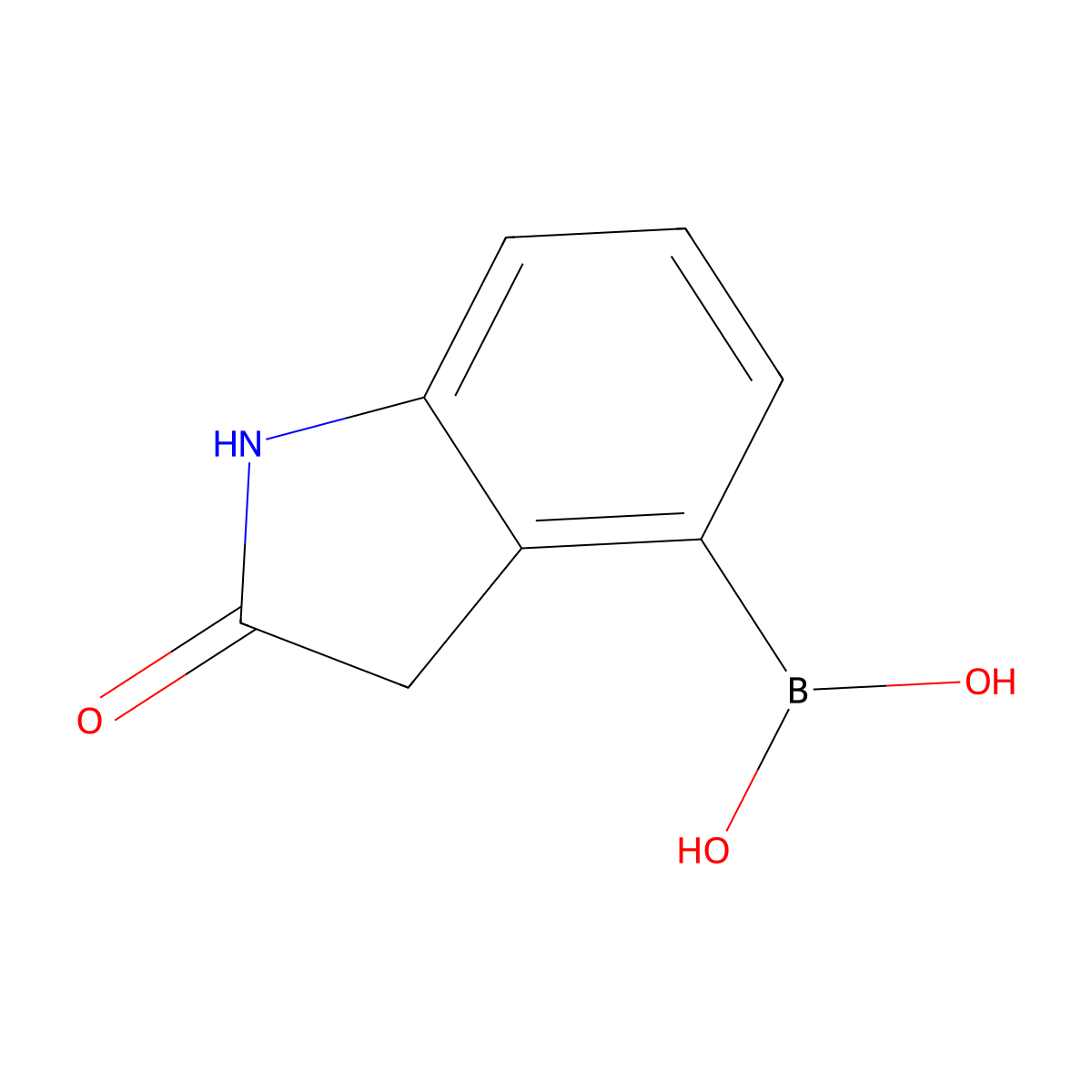 Oxindole-4-boronic acid molecular structure, CAS 1401797-81-6