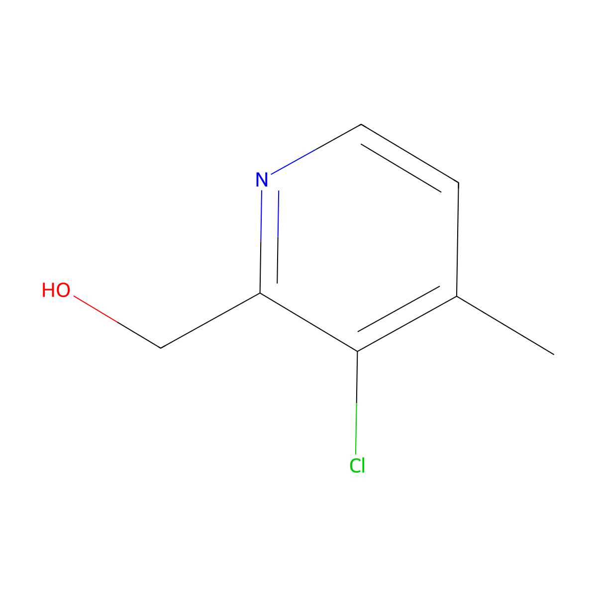 2-Pyridinemethanol, 3-chloro-4-methyl- molecular structure, CAS 1401798-69-3