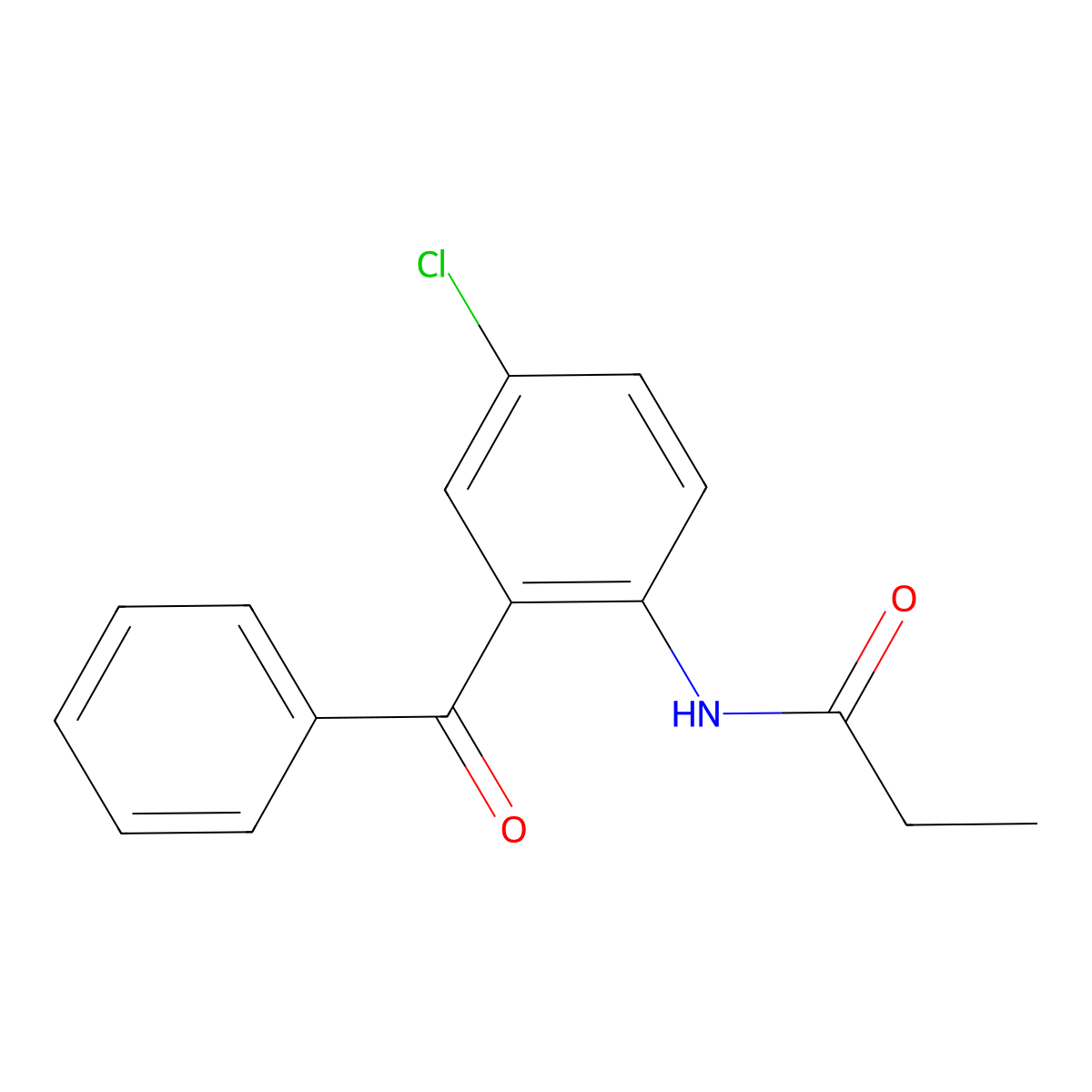 N-(2-Benzoyl-4-chlorophenyl)propanamide molecular structure, CAS 14018-22-5