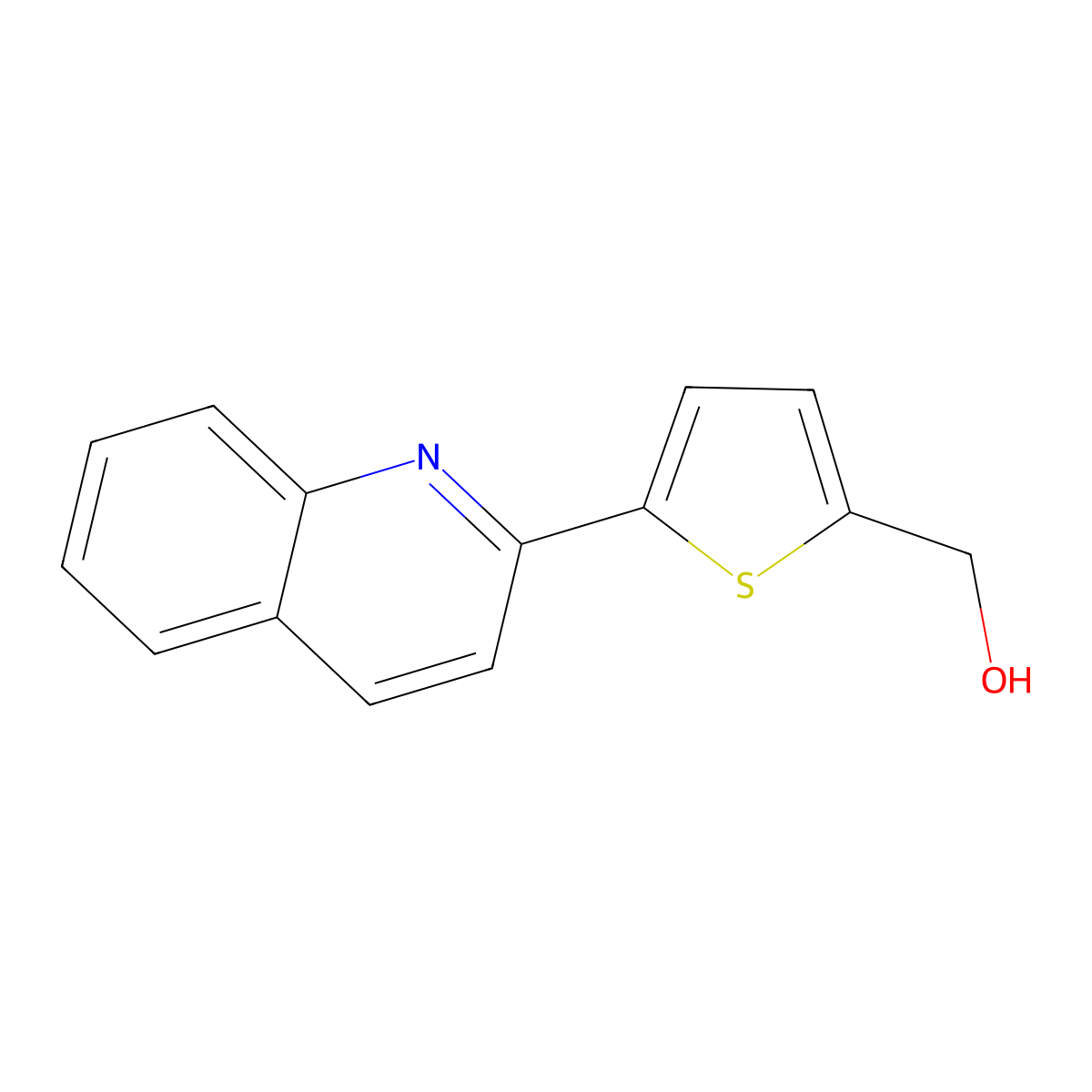 (5-Quinolin-2-ylthiophen-2-yl)methanol molecular structure, CAS 1401812-29-0