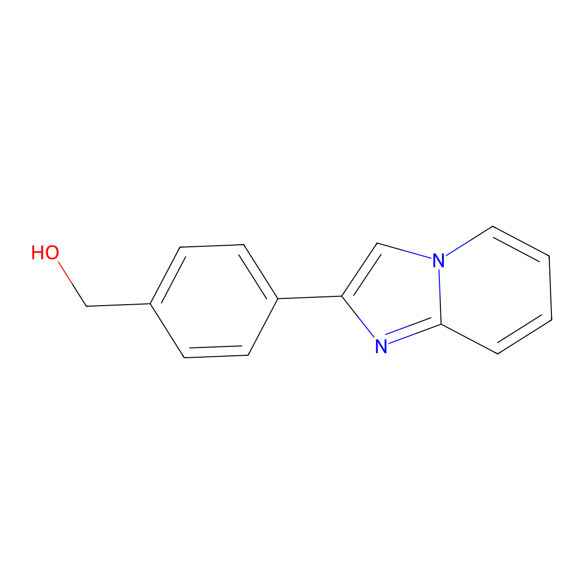 (4-Imidazo[1,2-a]pyridin-2-ylphenyl)methanol molecular structure, CAS 1401812-35-8