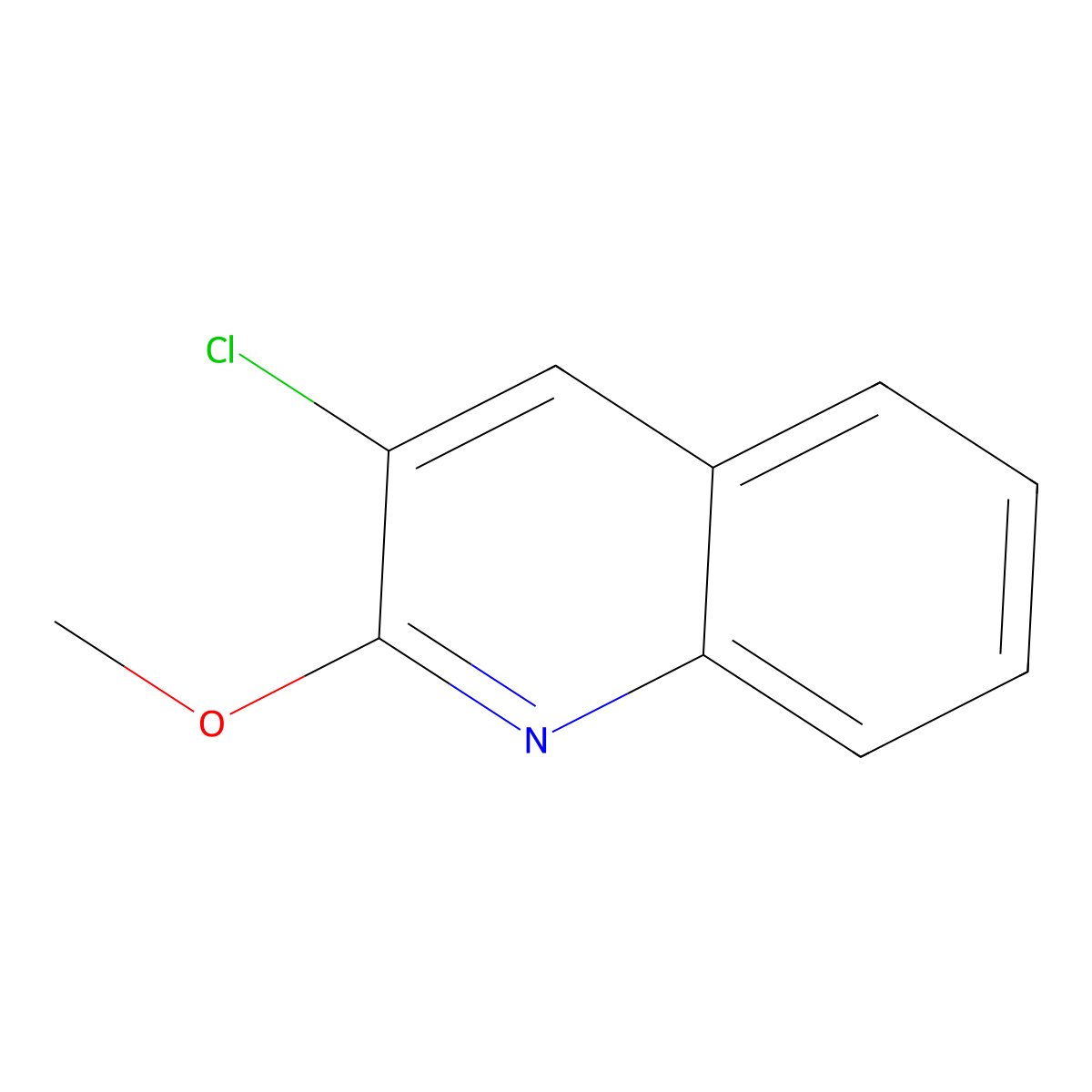 Quinoline, 3-chloro-2-methoxy- molecular structure, CAS 1401812-47-2